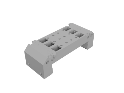 Modulaire C-clamp testopstelling voor het testen van automotive batterijcellen.