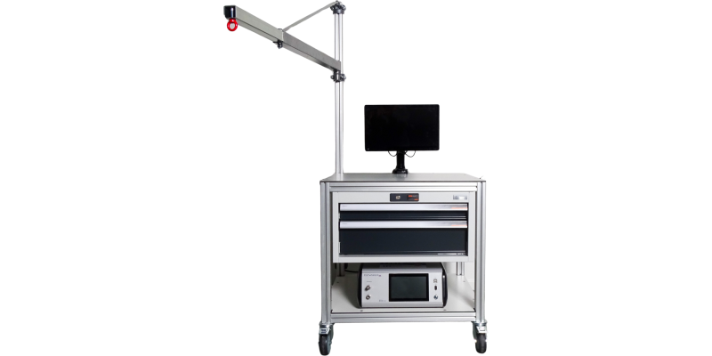 Op maat gemaakt mobiele lekteststation, ontwikkeld door GLRO Engineering voor industriële testen en validatie.