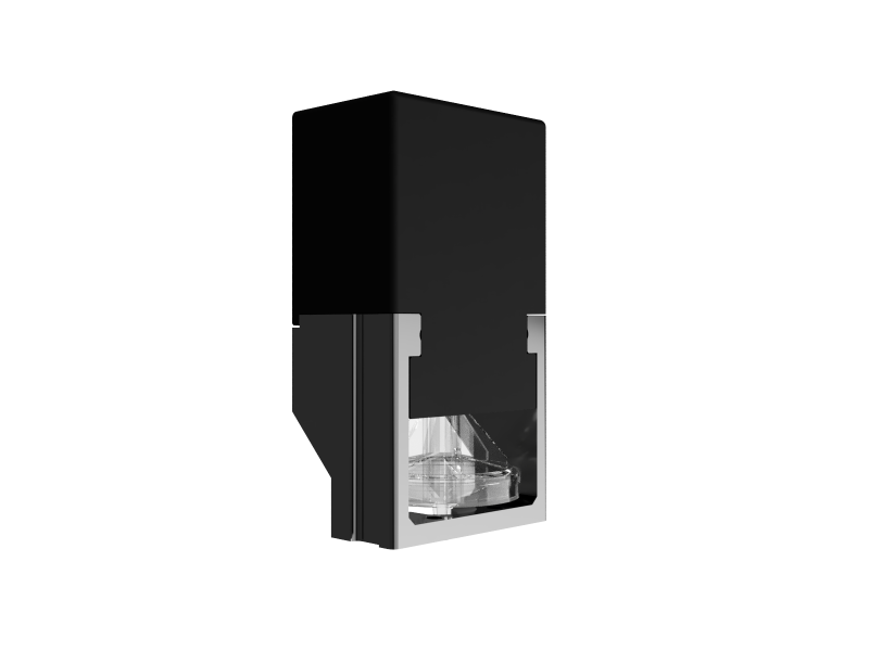 Quick connector voor waterfilters met geïntegreerde membraanhouder, ontwikkeld voor snelle en lekvrije aansluiting.